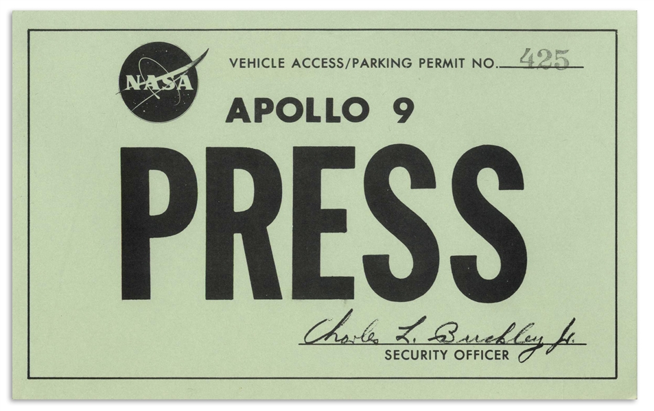 NASA Press Memorabilia Belonging to CBS Journalist During the Apollo Era